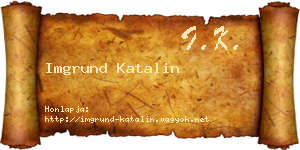 Imgrund Katalin névjegykártya