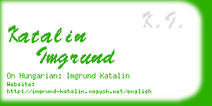 katalin imgrund business card